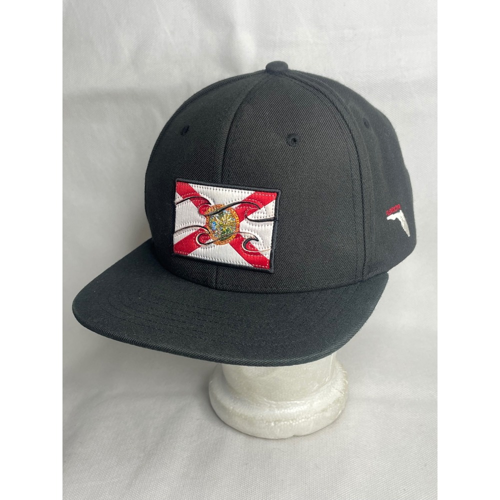 Billabong Florida Native State Flag Hat Adjustable SnapBack Wool Blend Black Cap